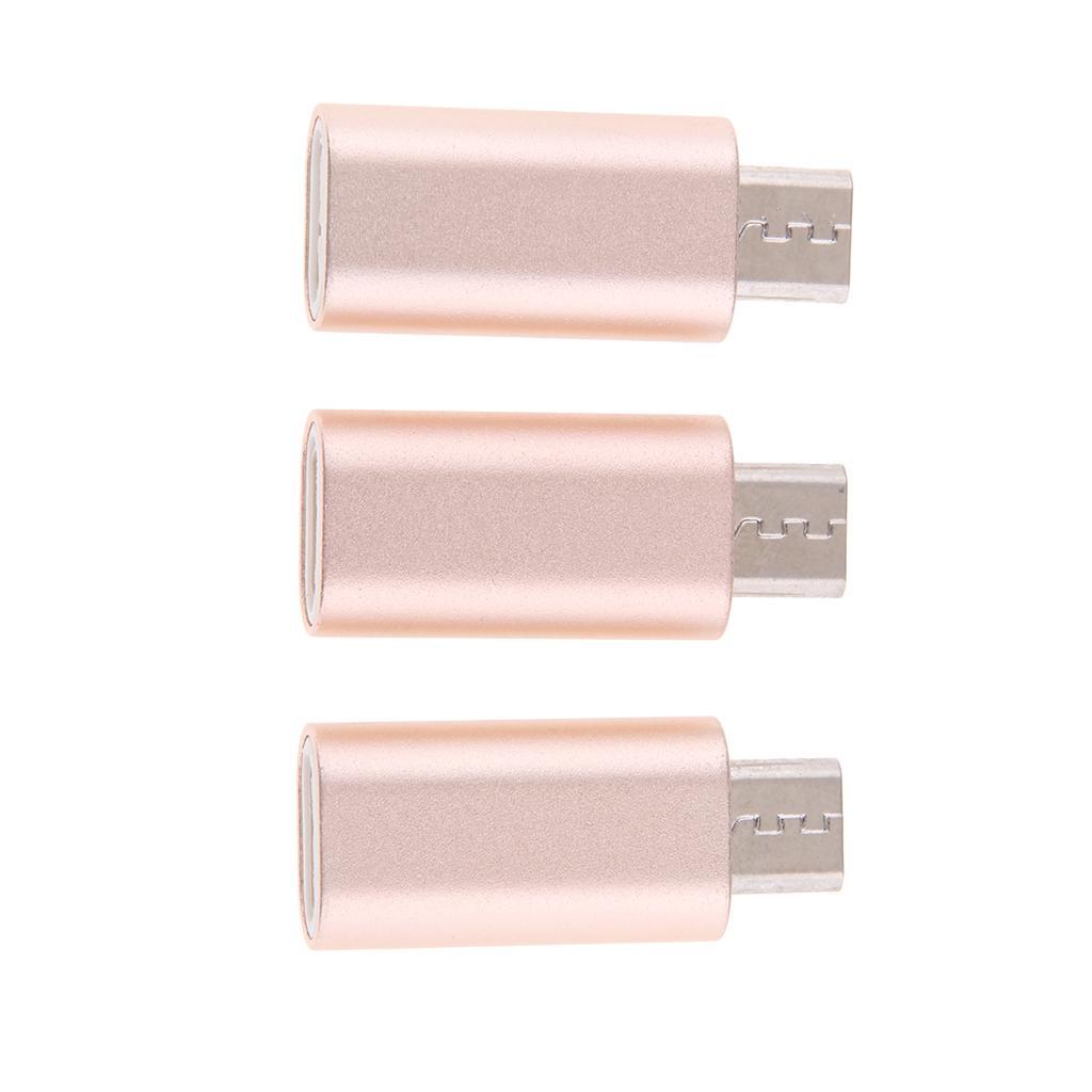 3Piece Micro USB Converter Adapter Charge Data Sync for iPhone