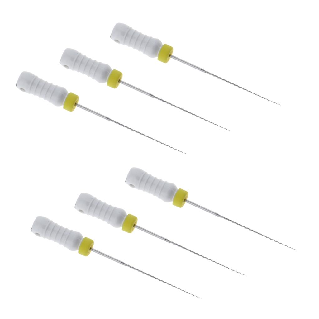6pcs 25mm H-File  Endodontic NiTi Rotary Root Canal Files Tips