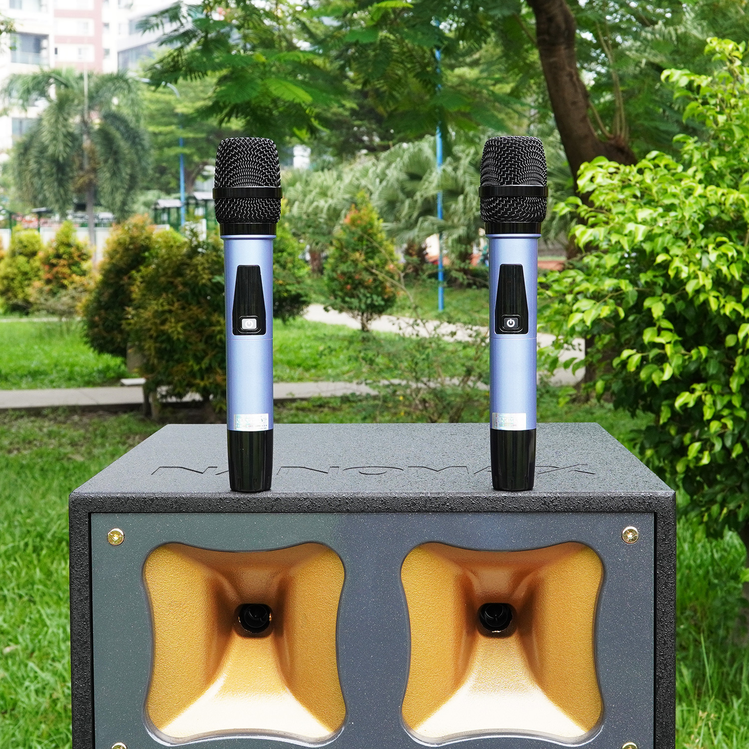 Loa Kéo Bình Bass Đôi Nanomax Pro-803B 1800w Bass 40cm x2 Karaoke Bluetooth Hàng Chính Hãng