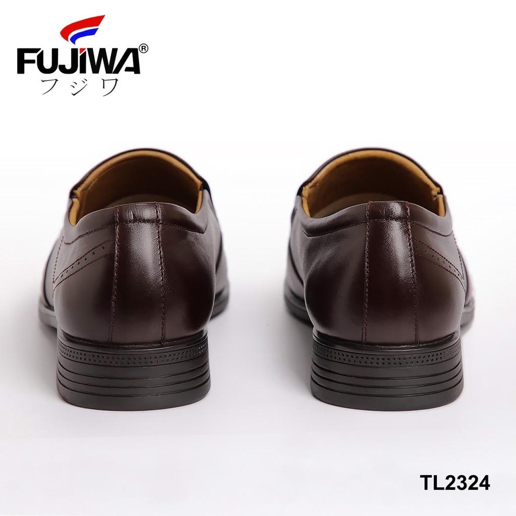 Giày Tây Giày Nam Đẹp Da Bò Fujiwa - TL2324. Da bò cao cấp, đế cao su tạo độ bám tốt, bền bỉ theo thời gian