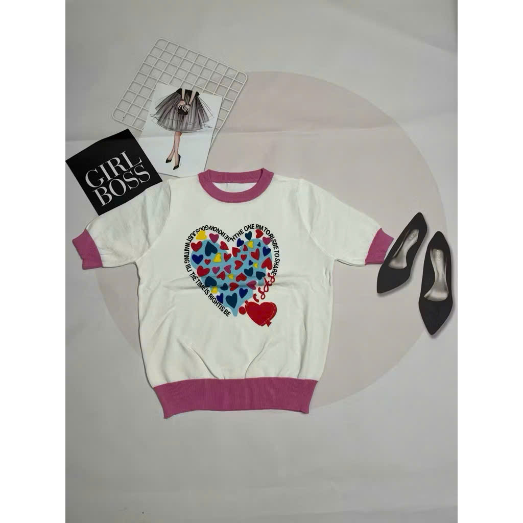 Áo len mongtoghi QC,áo len dệt kim nữ hàng thanh lý mới họa tiết trẻ trung size 50-58,60kg