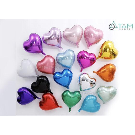 SET 5 Bong bóng trang trí hình trái tim trơn màu