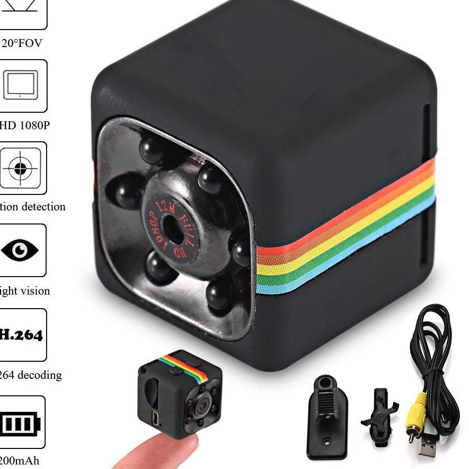 Camera Mini FullHD 1080P Hỗ Trợ Đèn LED Hồng Ngoại Đen Nhìn Đêm Cao Cấp Cảnh Báo Chuyển Động