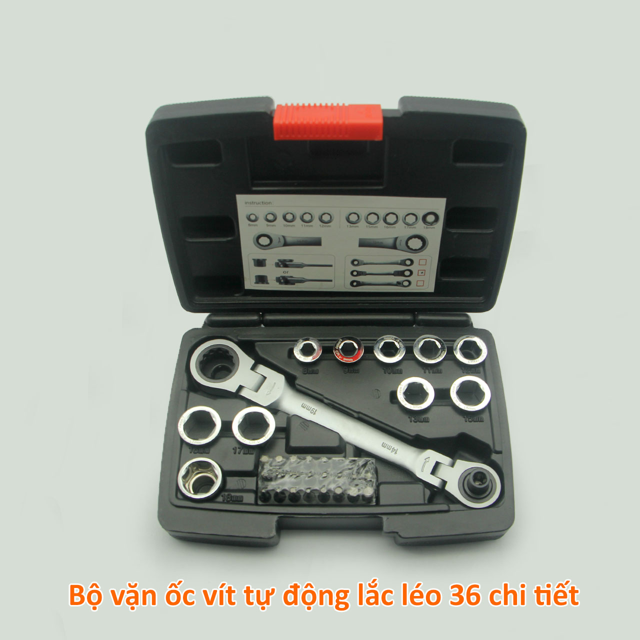 Bộ vặn ốc vít lắc léo tự động 36 chi tiết