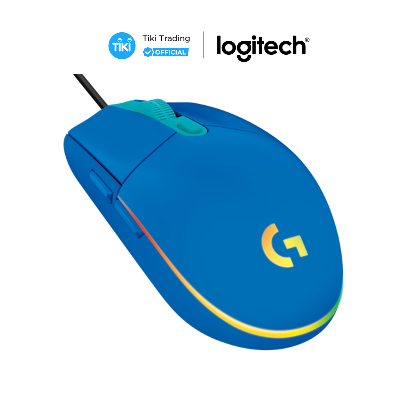 Chuột game có dây Logitech G203 Lightsync - Tùy chỉnh RGB, 6 nút lập trình, nhẹ, 8000 DPI, PC/Mac - Hàng chính hãng