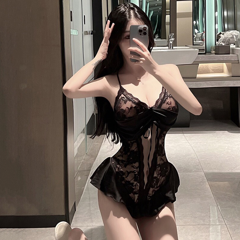Váy ngủ bodysuit ren xẻ đáy sexy gợi cảm P48 - Đầm ngủ bodysuit quyến rũ - Đồ ngủ bodysuit sexy