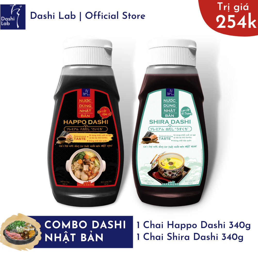 Combo Dashi Nhật Bản 2 chai 320g, 340g