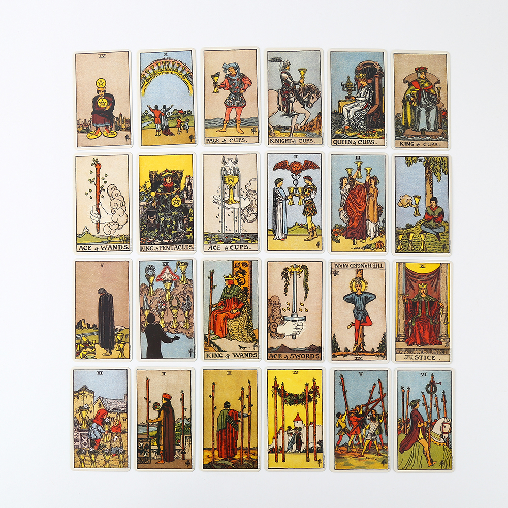 [Mạ Cạnh] Bộ Bài Tarot Waite Smith Hộp Thiếc 78 Lá 98x58 Mm Tặng Đá Thanh Tẩy