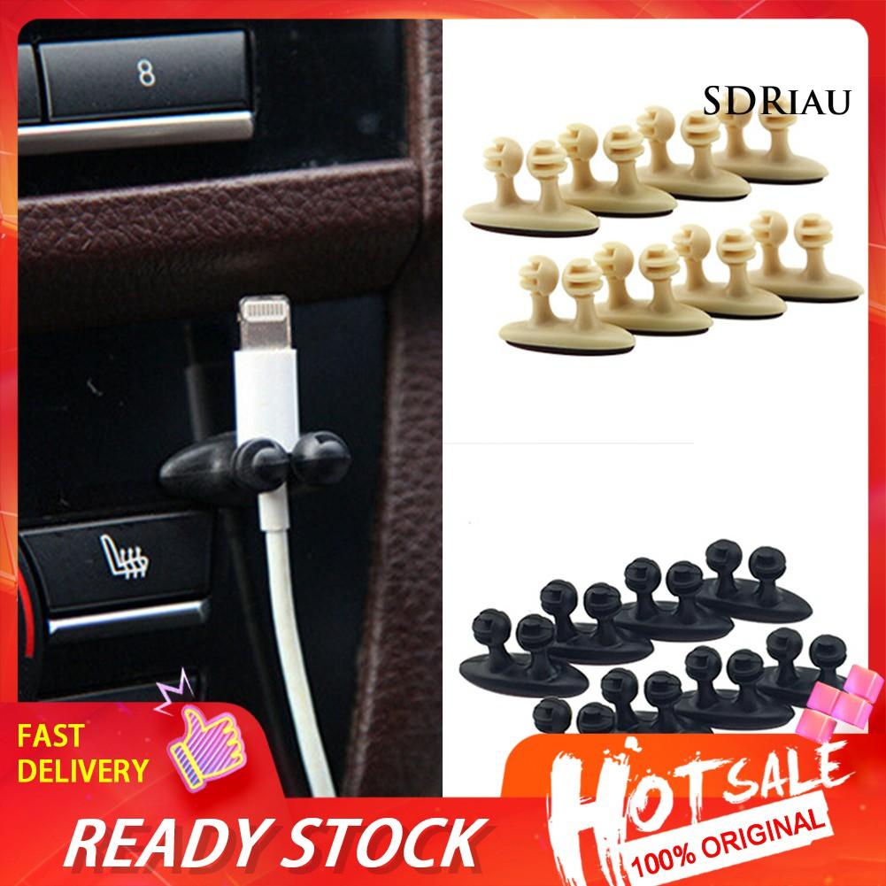 Set 8 Kẹp Cố Định Dây Cáp Tiện Dụng Cho Xe Ô Tô