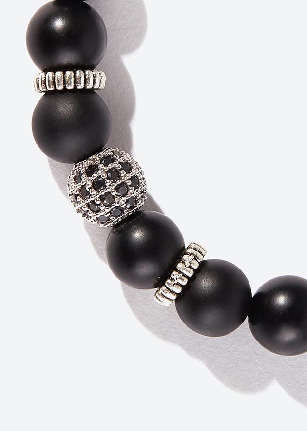 Bộ 2 vòng tay đá thiên thạch phối cầu đá bạc Ngọc Quý Gemstones