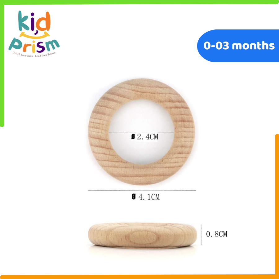 Giáo cụ Montessori - Vòng tròn gỗ dành cho bé từ 0-3 tháng tăng cường phát triển vận động tinh