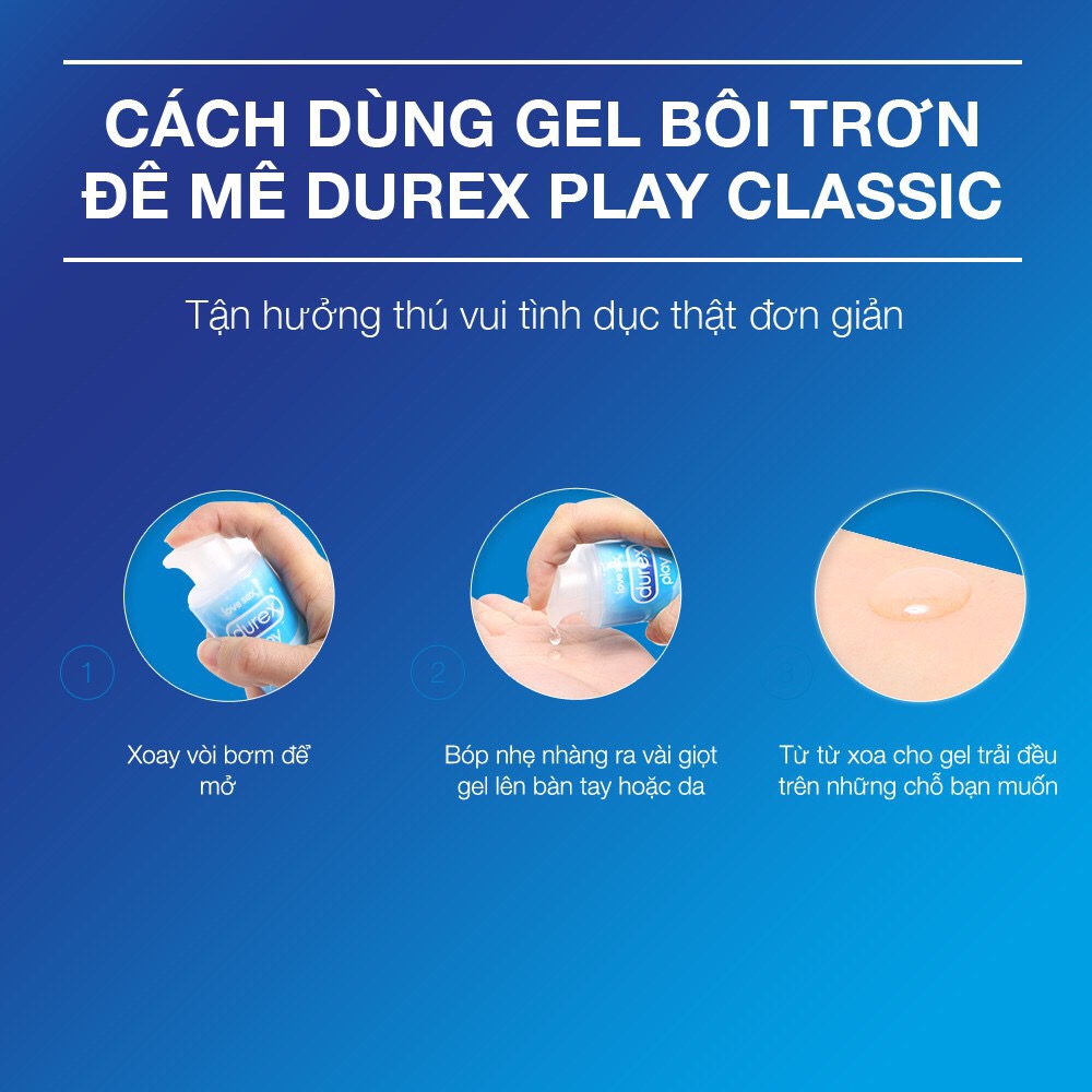 Bộ 2 Gel bôi trơn Durex Play Classic 50ml HSD2023 - Gel bôi trơn Durex cơ bản