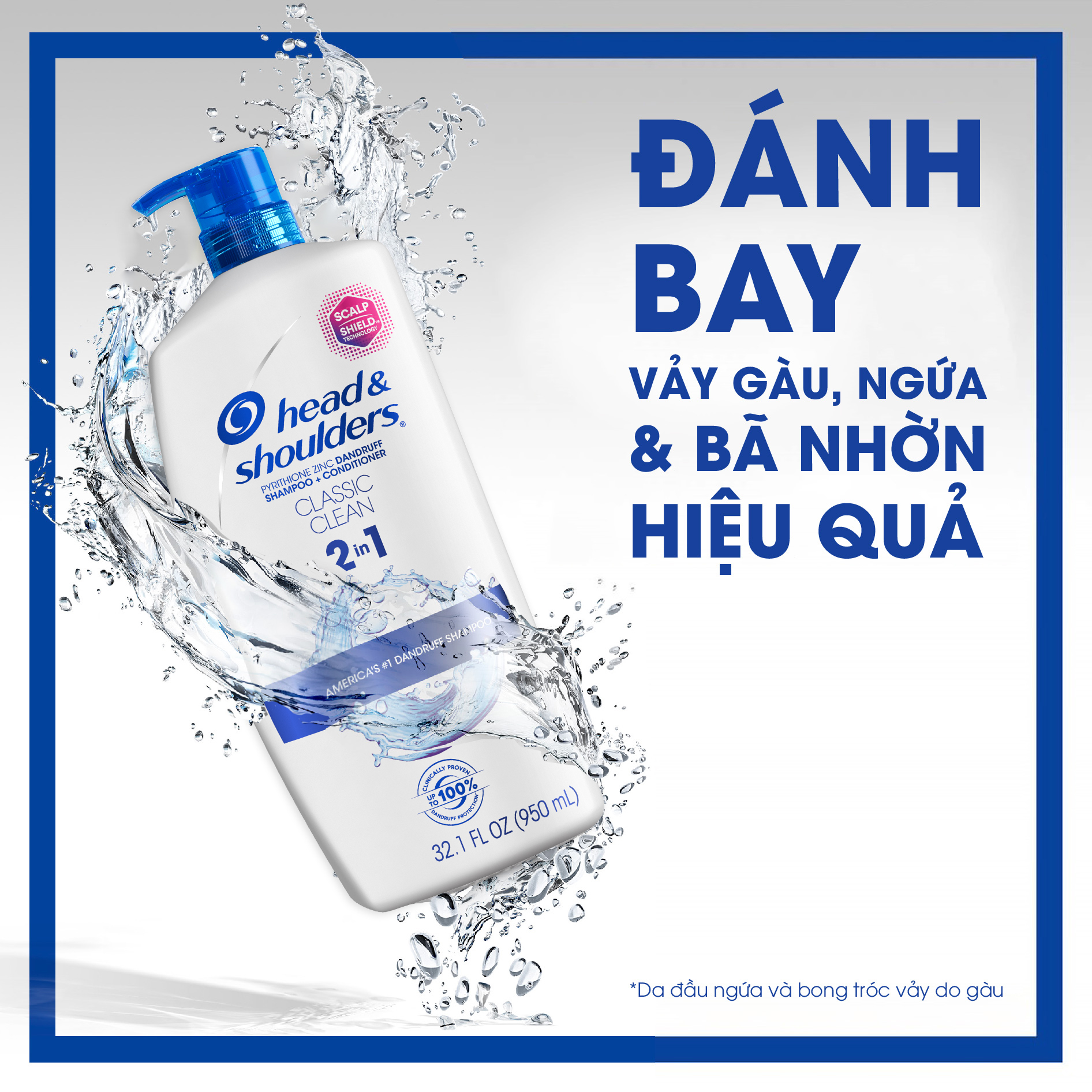 Dầu Gội Xả HEAD &amp; SHOULDERS Shampoo &amp; Conditioner 2IN1 950ml/930ml