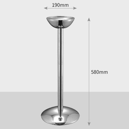 Xô ướp rượu vang và chân đế kiểu Pháp, Chất liệu inox, Mã 123331