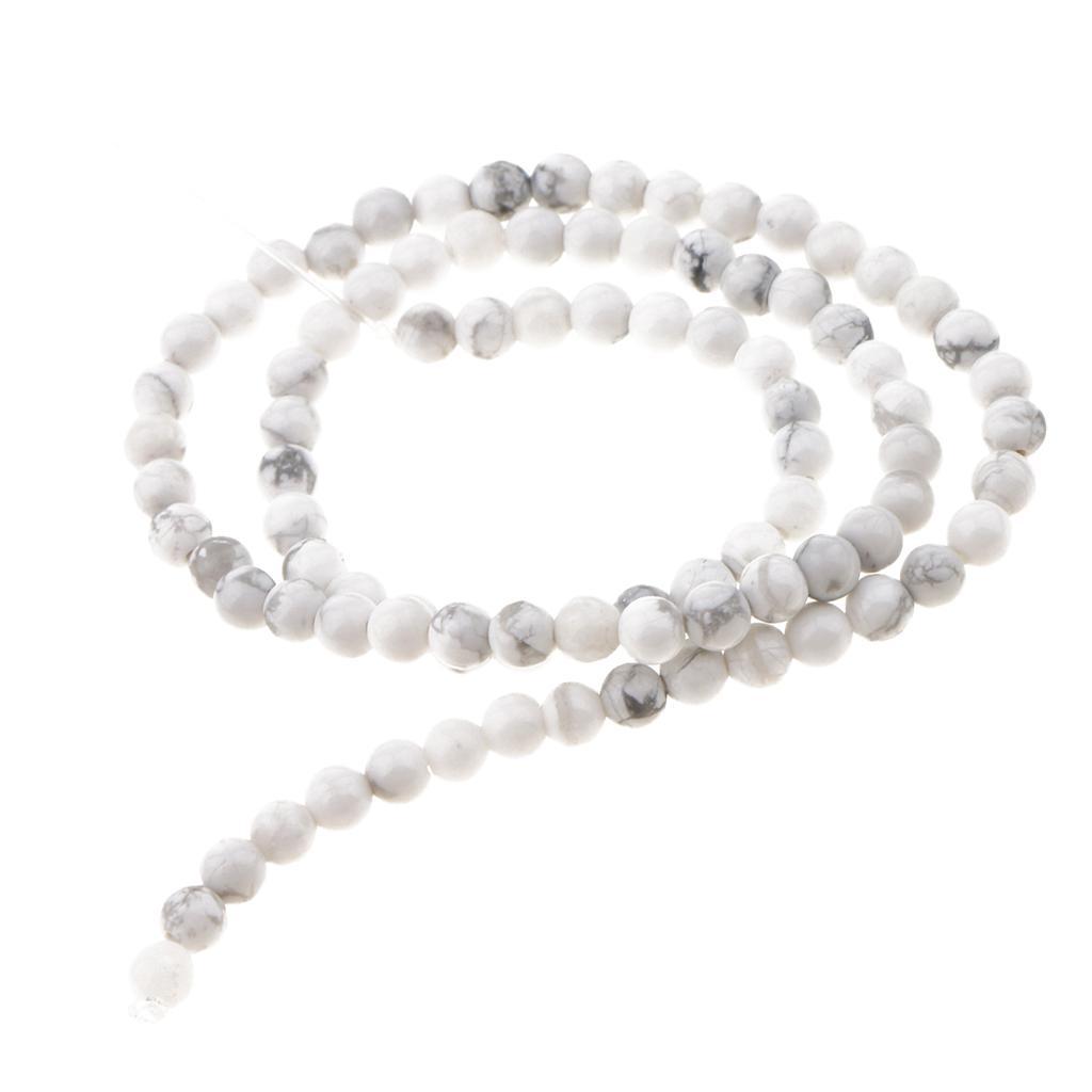Natural White Gemstone Round Loose Beads for DIY Jewelry Making