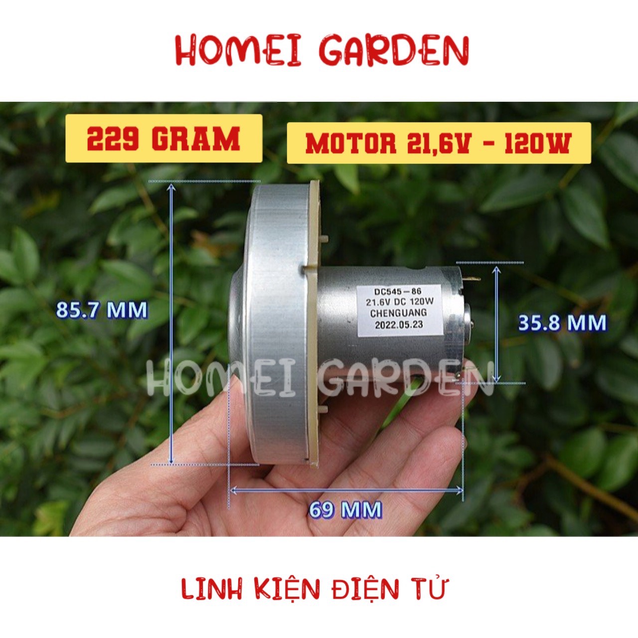 Motor máy hút bụi DC 21,6V - 24V 120W 140W có chổi than quạt nhôm công suất cao chất lượng cao mới 100% - HM0182