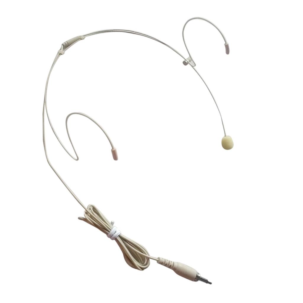 1X3.5 Mm Jack HEADWORN Micro Gắn Đầu Mic Cầm Tay, Màu Be