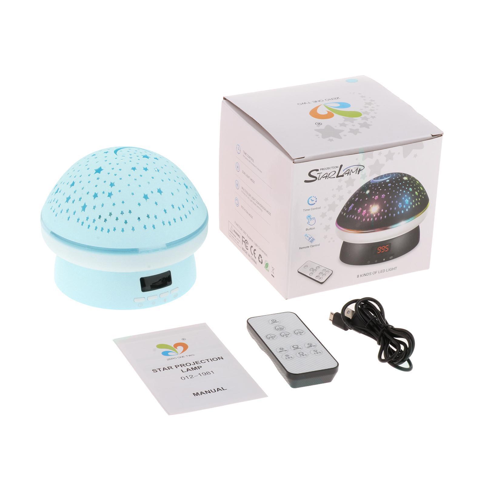 LED Light USB Projection Lamp Party Room Decor Blue