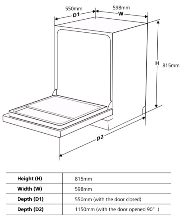 Máy Rửa Chén Âm Toàn Phần KAFF KF-BISW12 - 14 Bộ - Hàng Chính Hãng