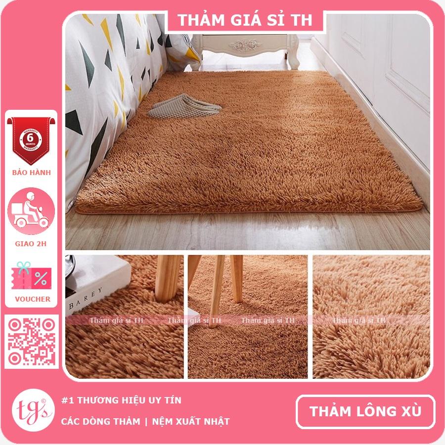 Thảm Lông Xù Khaki | 160x200cm | Thảm Trang Trí Phòng Khách - Phòng Ngủ - Thảm Trải Sofa - Thảm Dành Cho Bé