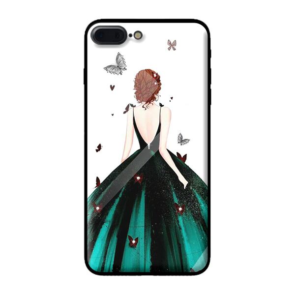 Ốp kính cường lực cho iPhone 7 Plus mẫu công chúa 6 - Hàng chính hãng