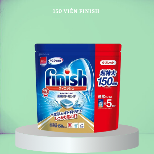 Viên Rửa Bát Finish Nhật 150 Viên - Viên Rửa Chén Finish 150 Viên Dùng Cho Máy Rửa Bát Loại Nhỏ - 150 Viên Finish