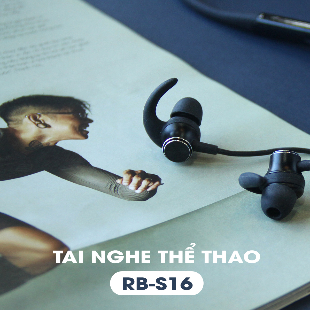 Tai nghe thể thao bluetooth không dây Remax RB-S16 Giảm tiếng ồn , âm thanh nổi HiFi Có Mic , vận động thể thao thoải mái - Hàng Chính Hãng Remax