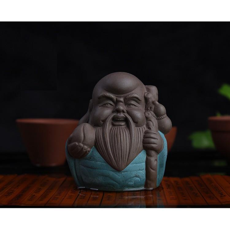 Bộ tượng Tam đa Phúc Lộc Thọ mini nhiều mẫu bằng gốm tử sa, tượng trang trí phong thủy bàn làm việc, bàn trà