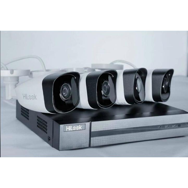 Bộ Kit 4 Camera IP POE Thân Tròn Hilook IK-4042BH-MH/P (Bộ 4 Camera 2MP POE + 1 Đầu Ghi 4ch ) - Hàng chính hãng