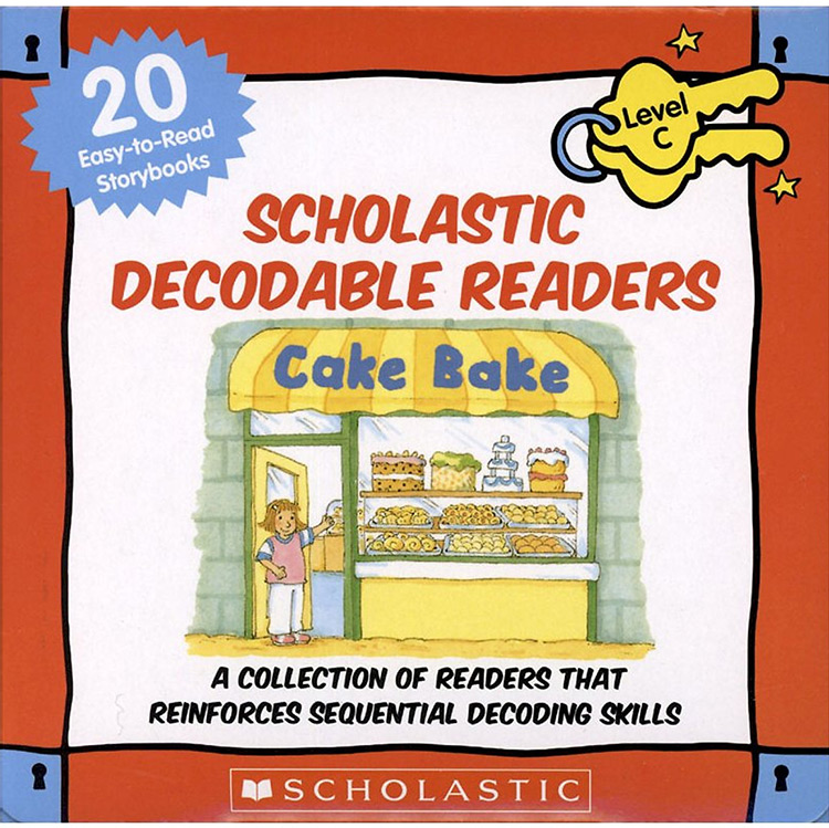 [Hàng thanh lý miễn đổi trả] Scholastic Decodable Readers : Box Set Level C (Include 20 Books with CD)