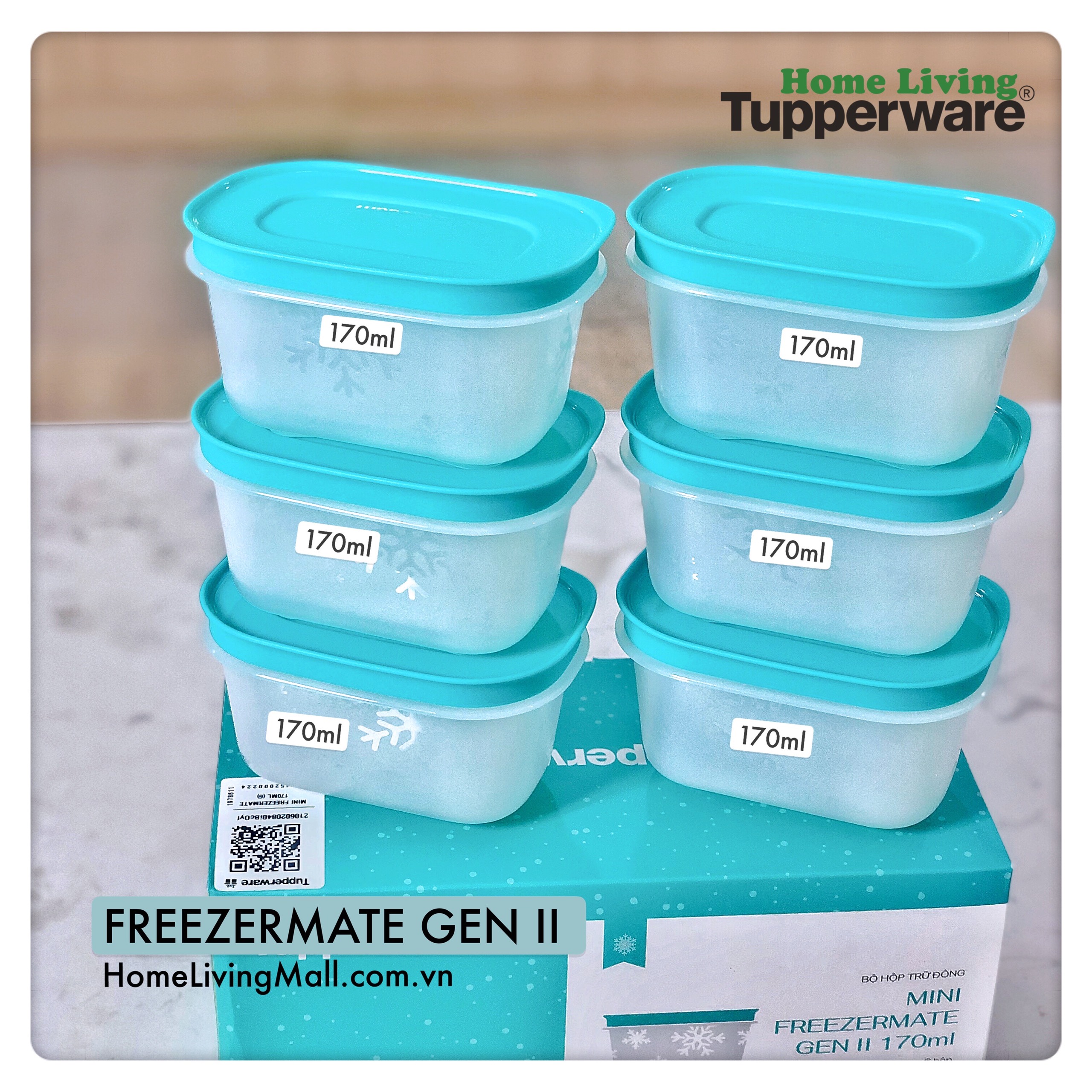 Bộ Trữ Đông Tupperware Mini Freezermate Gen II 170ml (6)