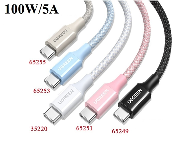 Cáp sạc nhanh 100W USB Type-C to USB Type-C dài 1M - Hàng chính hãng