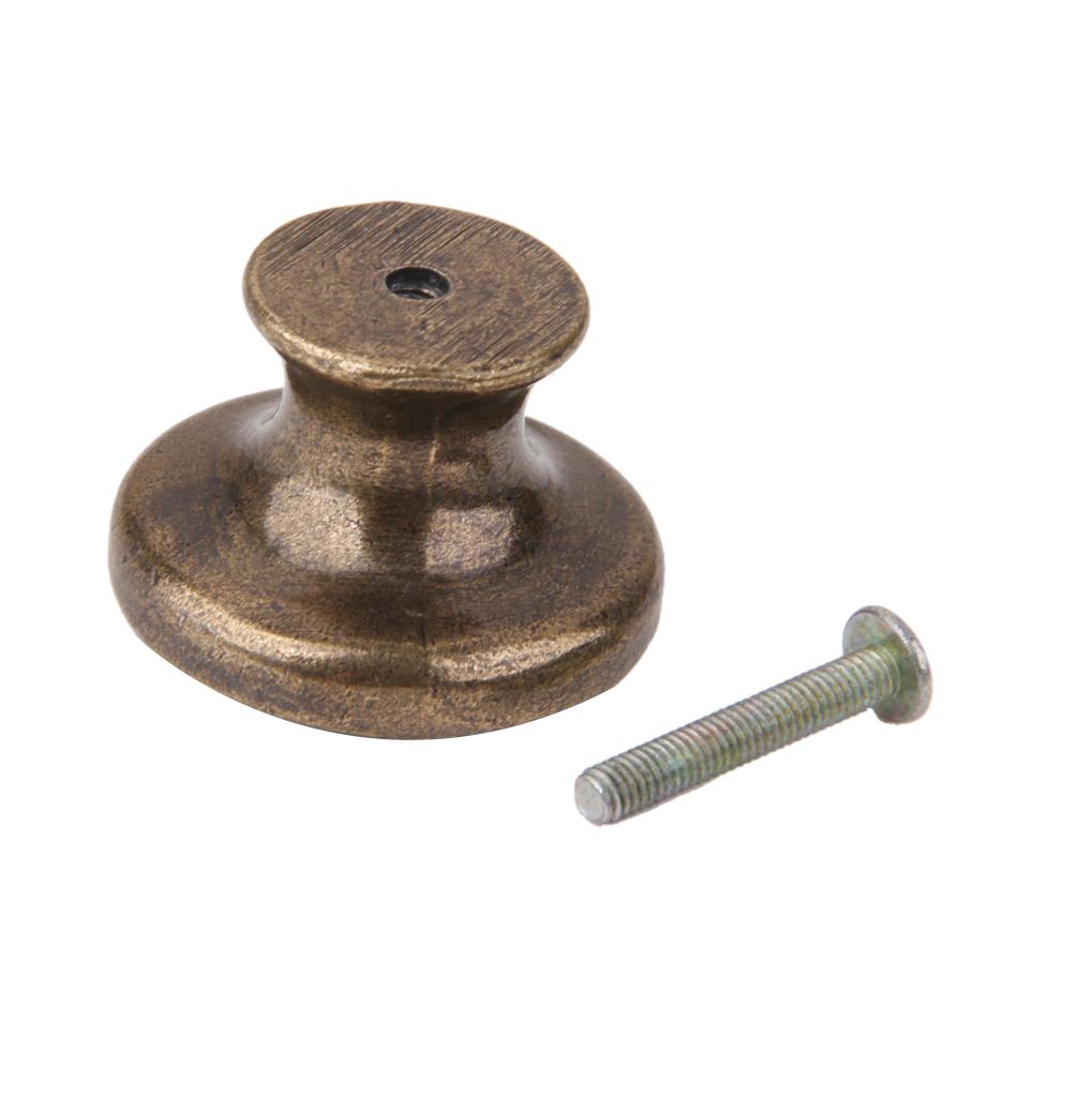 Retro Style Home Furniture Pull Knob Decorative Zinc Alloy 36mm Dia 2 Sets