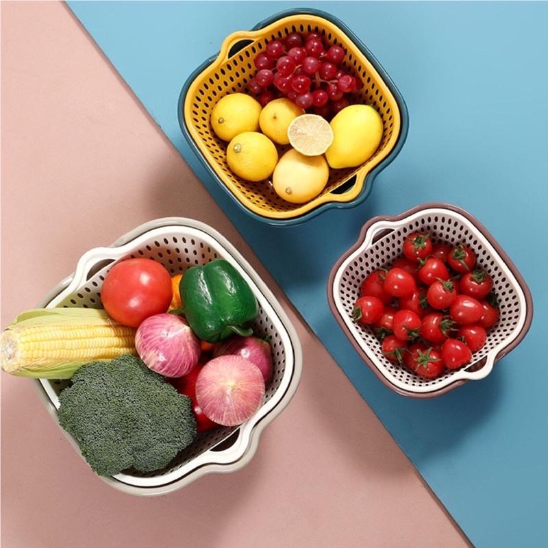 Set Rổ Nhựa 6 Món Kèm Chậu Cao Cấp Đựng Đồ Đa Năng Tiện Lợi ANHOME Giá Rẻ