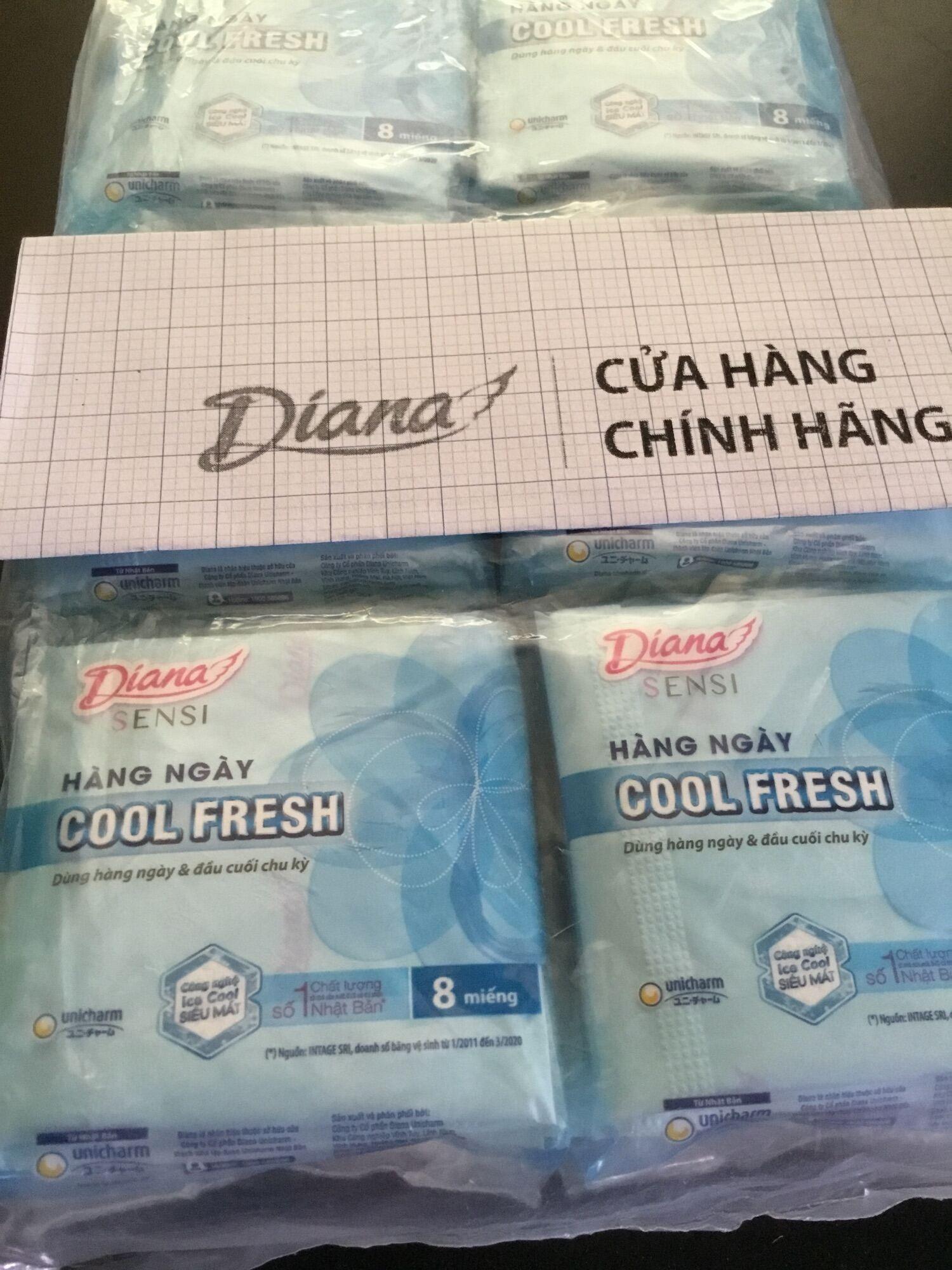 1 Gói Băng Vệ Sinh Diana Hàng Ngày Sensi Cool Fresh- Mỗi Gói 8 Miếng- HSD luôn mới