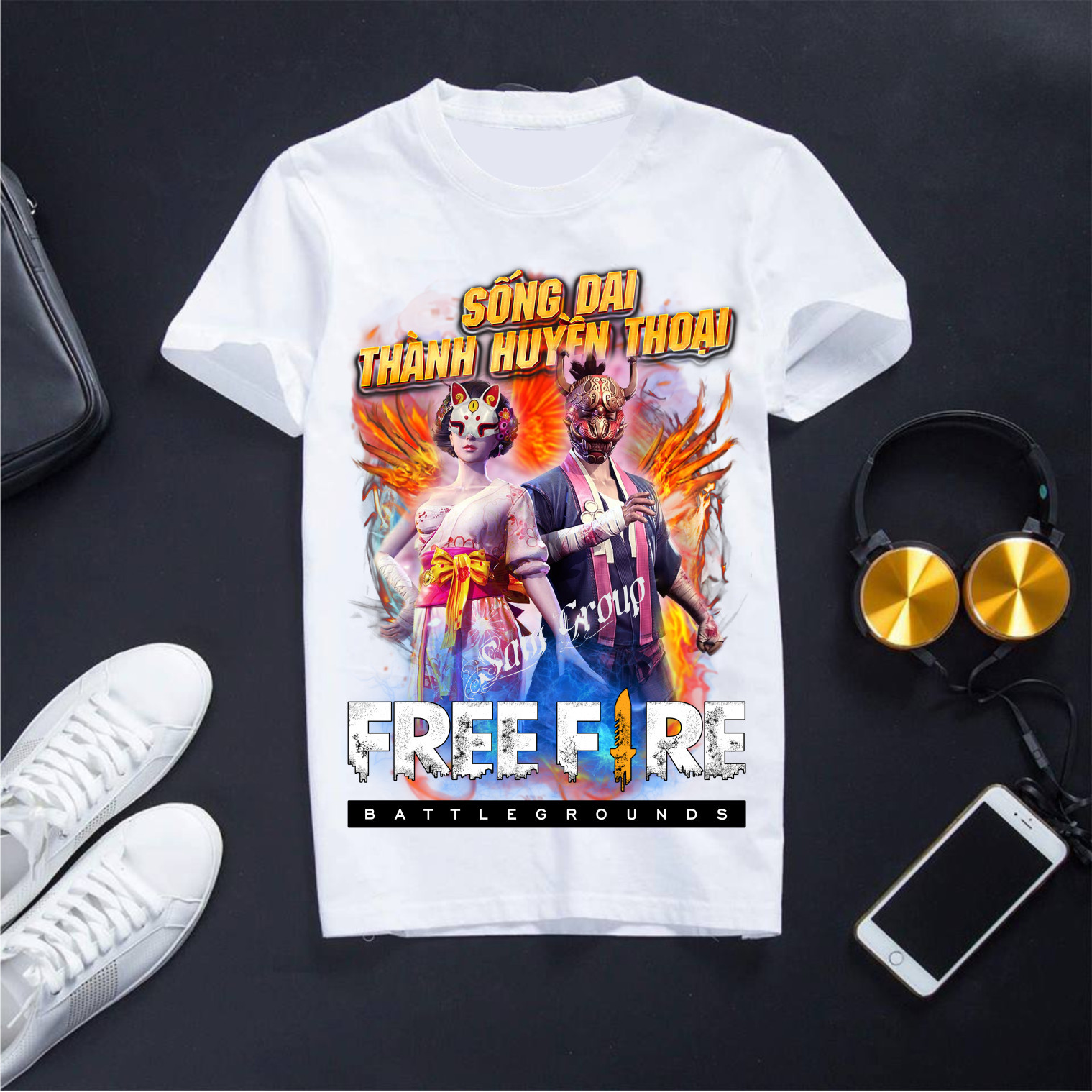 Áo Thun Màu Trắng Free Fire Thẻ Vô Cực Mùa 1 Cực Chất Cổ Tròn Màu Trắng Chất Liệu Mềm Mịn Đủ Size Dành Cho Cả Nam Và Nữ