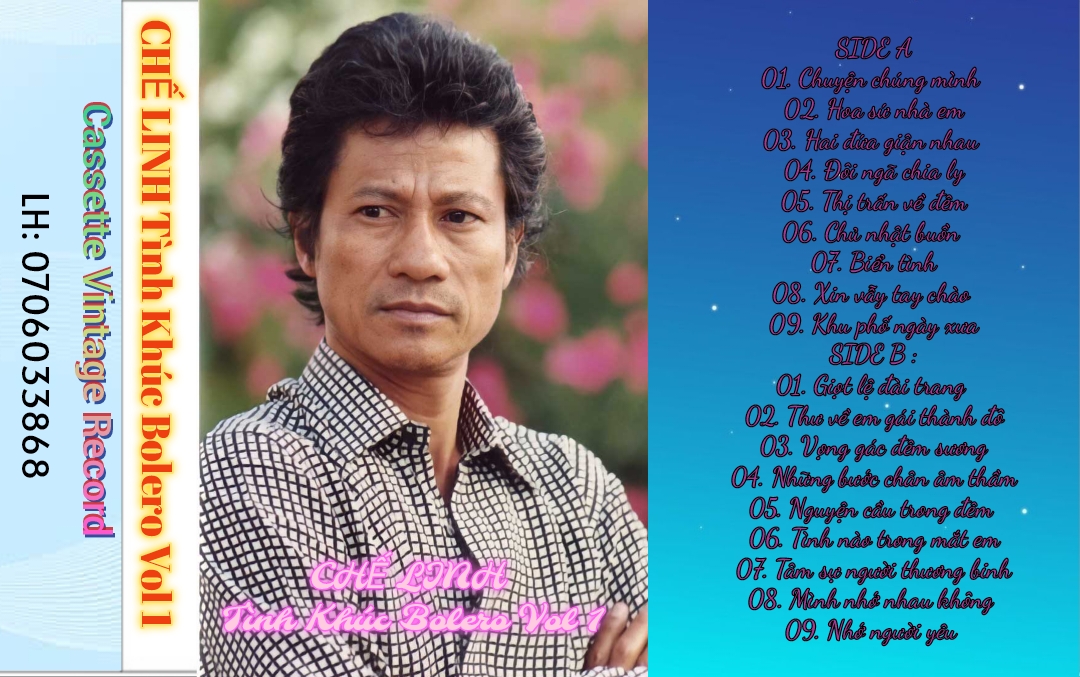Set 2 cuốn băng Cassette, Chế Linh Tình Khúc Bolero vol 1 và vol 2