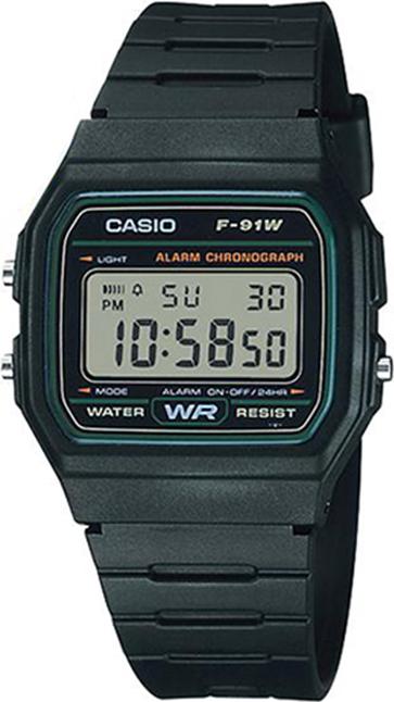 Đồng hồ unisex dây nhựa Casio F-91W-3DG