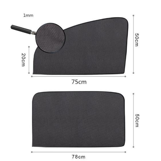 Khuyến mãi - Tấm che nắng cửa sổ ô tô từ tính UV 100 bộ 2 cửa trước và 2 cửa sau