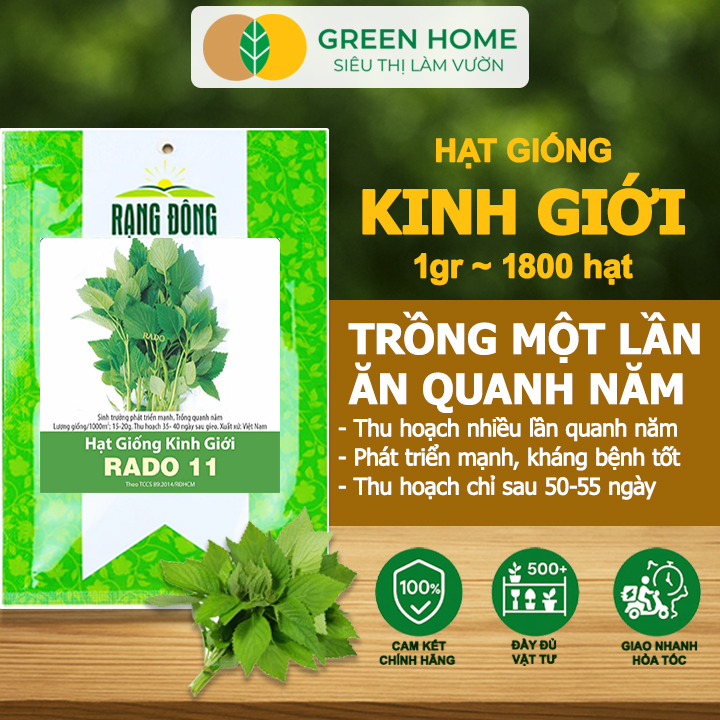 Hạt Giống Rau Kinh Giới, Bao 1gr~1800 hạt, Dễ Trồng, Nảy Mầm Cao, Thu Hoạch Nhanh, Năng Suất Cao G12