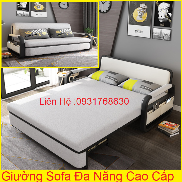 Giường Sofa Đa Năng , Giường Sofa Cao Cấp Gấp Thành Ghế, Giường Sofa Cao Cấp, Giường Sofa , Sofa Beat ( 1m28*1m9)( Giao Màu Ngẫu Nhiên)