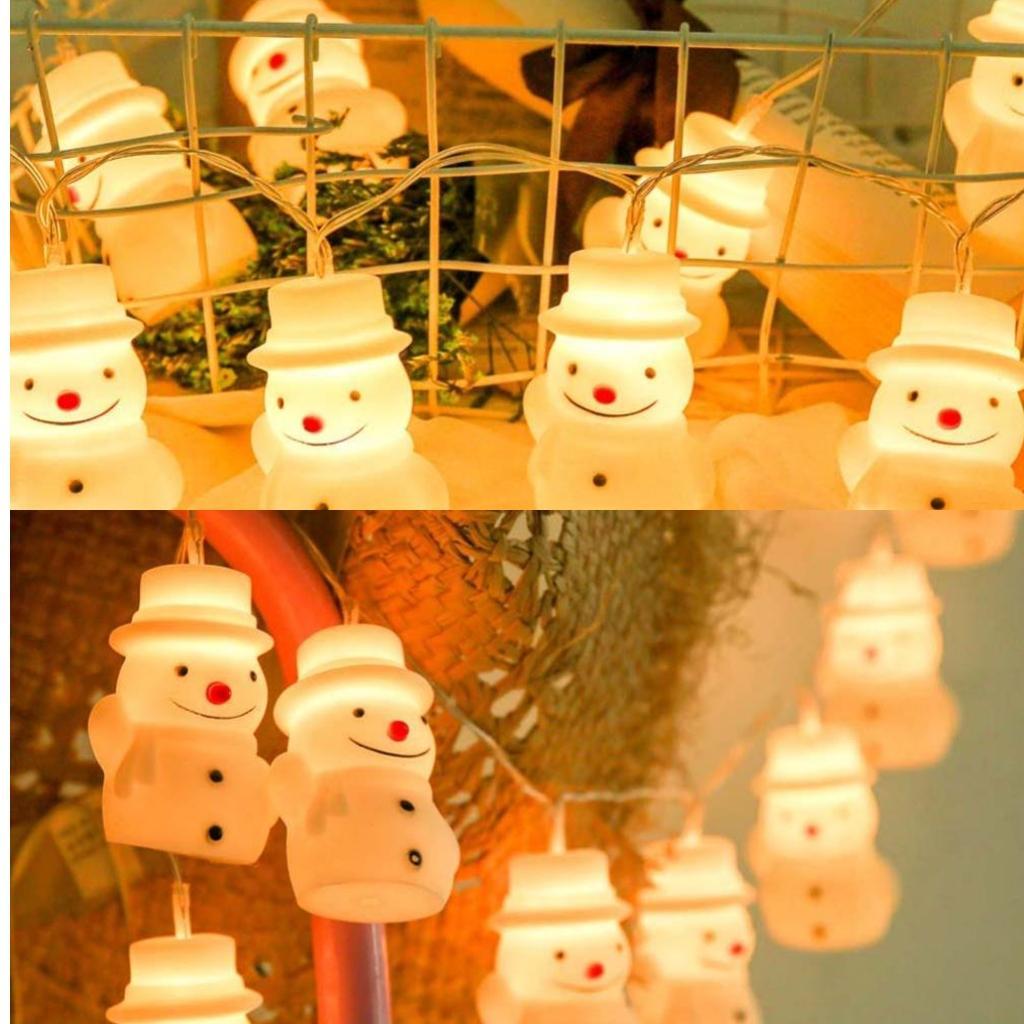 BZ988 10LED Battery Power Snowman - shaped Fairy String Lights
