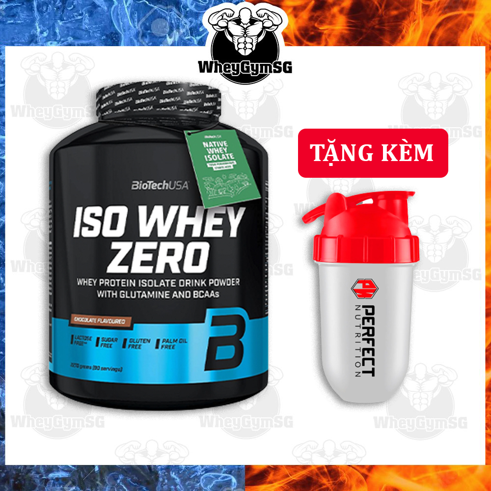 BIOTECH ISO WHEY ZERO Sữa Whey Dinh Dưỡng Tăng Cơ Phục Hồi Cơ Bắp Whey Isolate Protein 5lbs 90 Ser