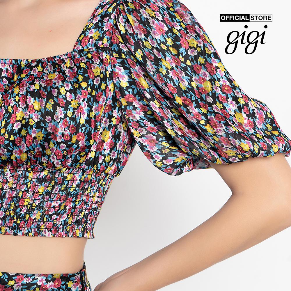 GIGI - Áo croptop nữ cổ vuông tay phồng thời trang G1110T212251