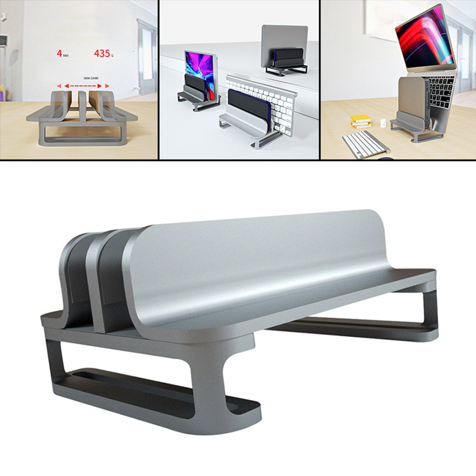 Adjustable Bracket Accessories,2 Slots Modern Compact Holder Organizer, Vertical Laptop Stand PC Cooling Base Notebook Holder for Home Desks Office