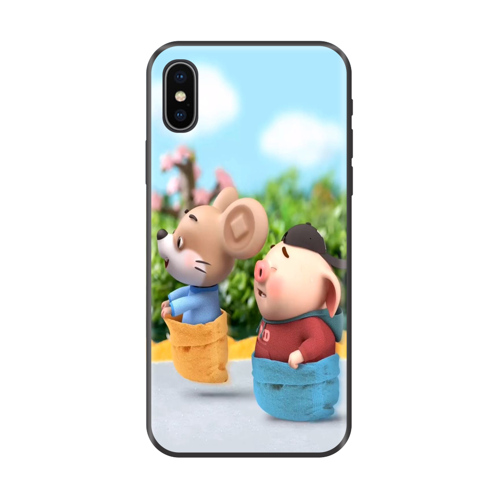 Ốp lưng TPU viền dẻo cho điện thoại IPHONE X Hình Chuột Tết 2020 Mẫu 05