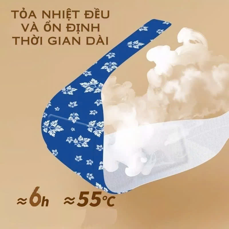 COMBO 2 Đai Dán Nóng Chườm Cổ Vai Gáy Hamart Xông Hơi Nhiệt Giảm Đau Thư Giãn Cổ Vai Gáy Hiệu Quả