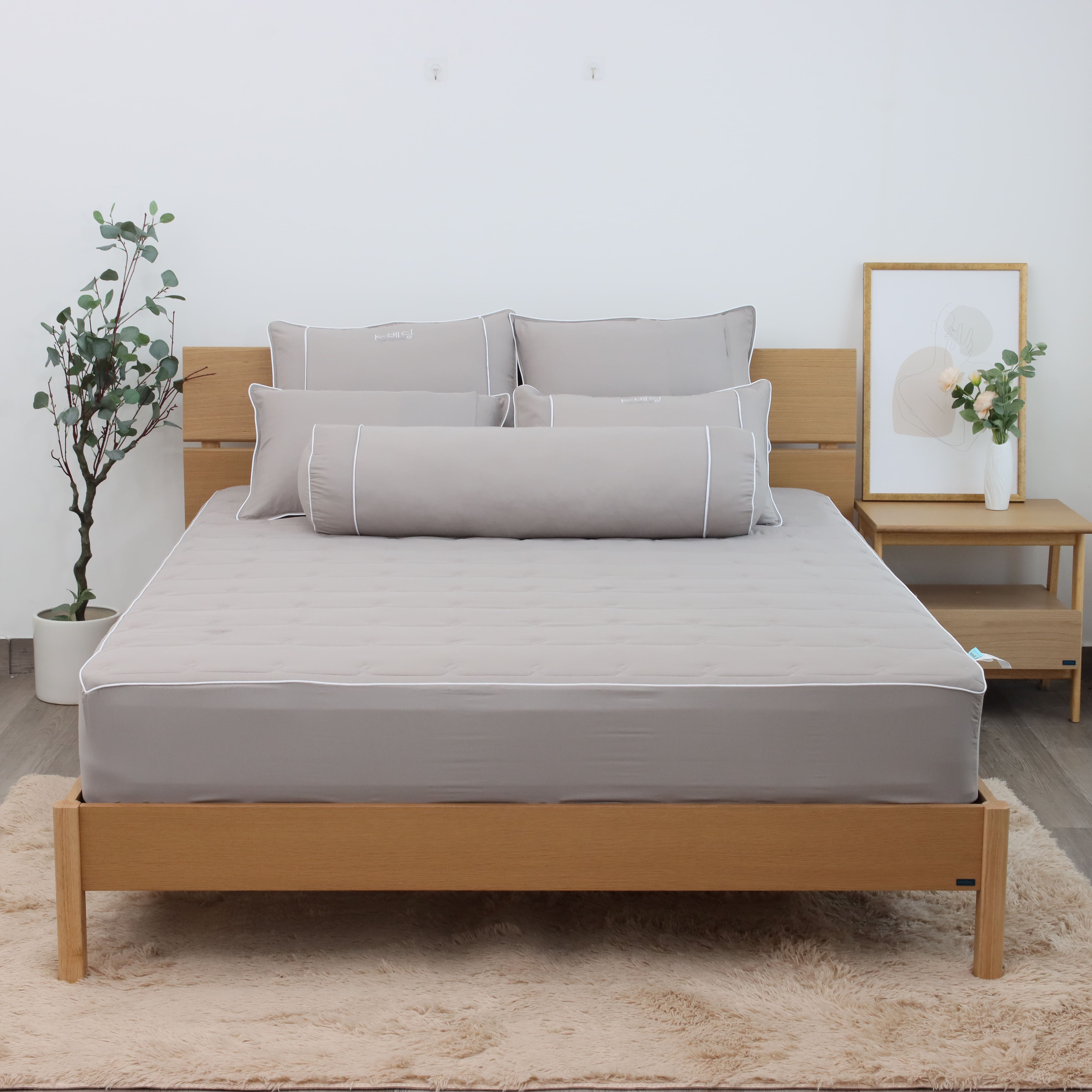 Bộ Ga Giường Chần Bông K - Bedding By Everon Knts Chất Vải Ice - Tencel Thoáng Mát, Kháng Khuẩn - Knts401 - 160X200Cm 4 Món