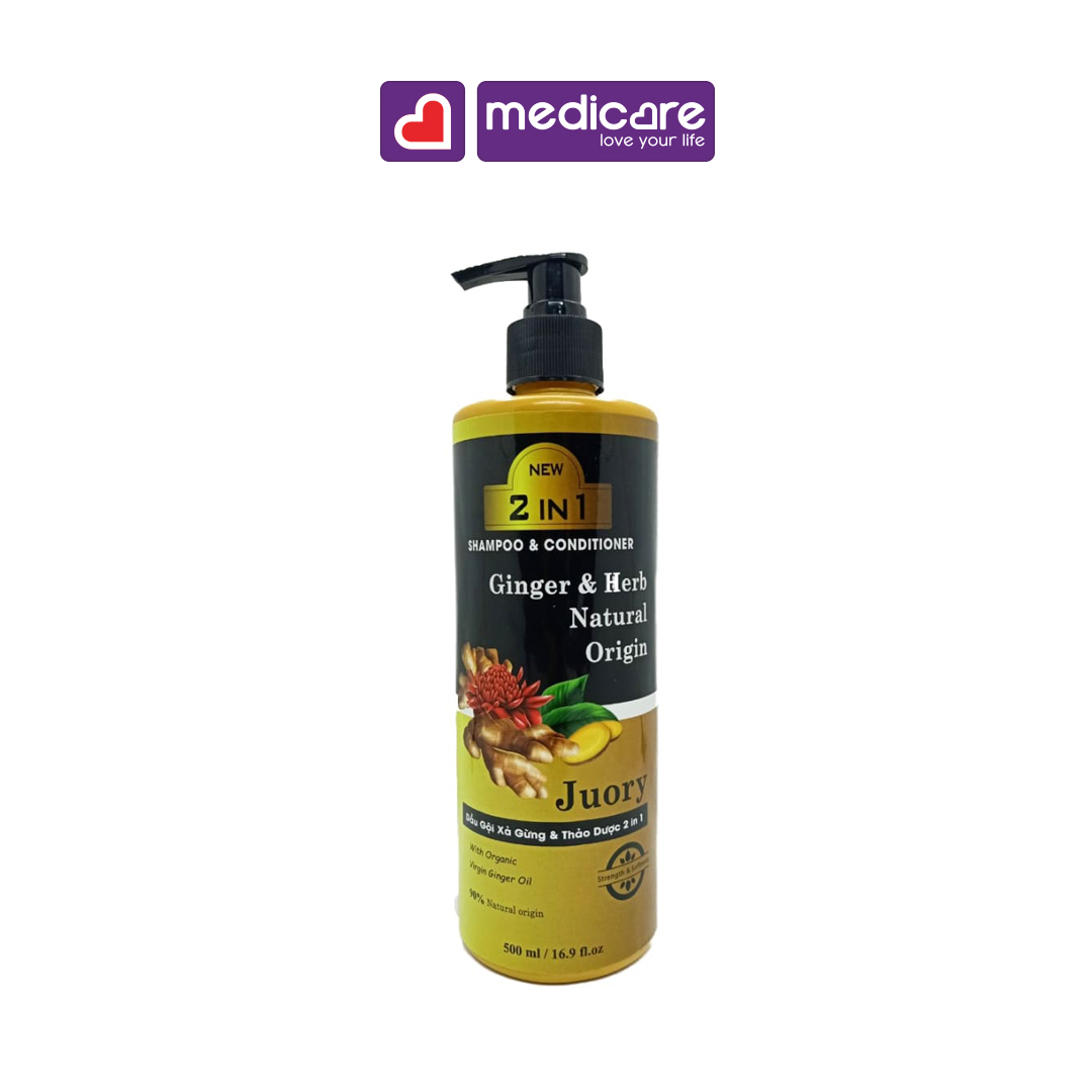 0131935 Dầu Gội Xả Juory Gừng & Thảo Dược 500ml