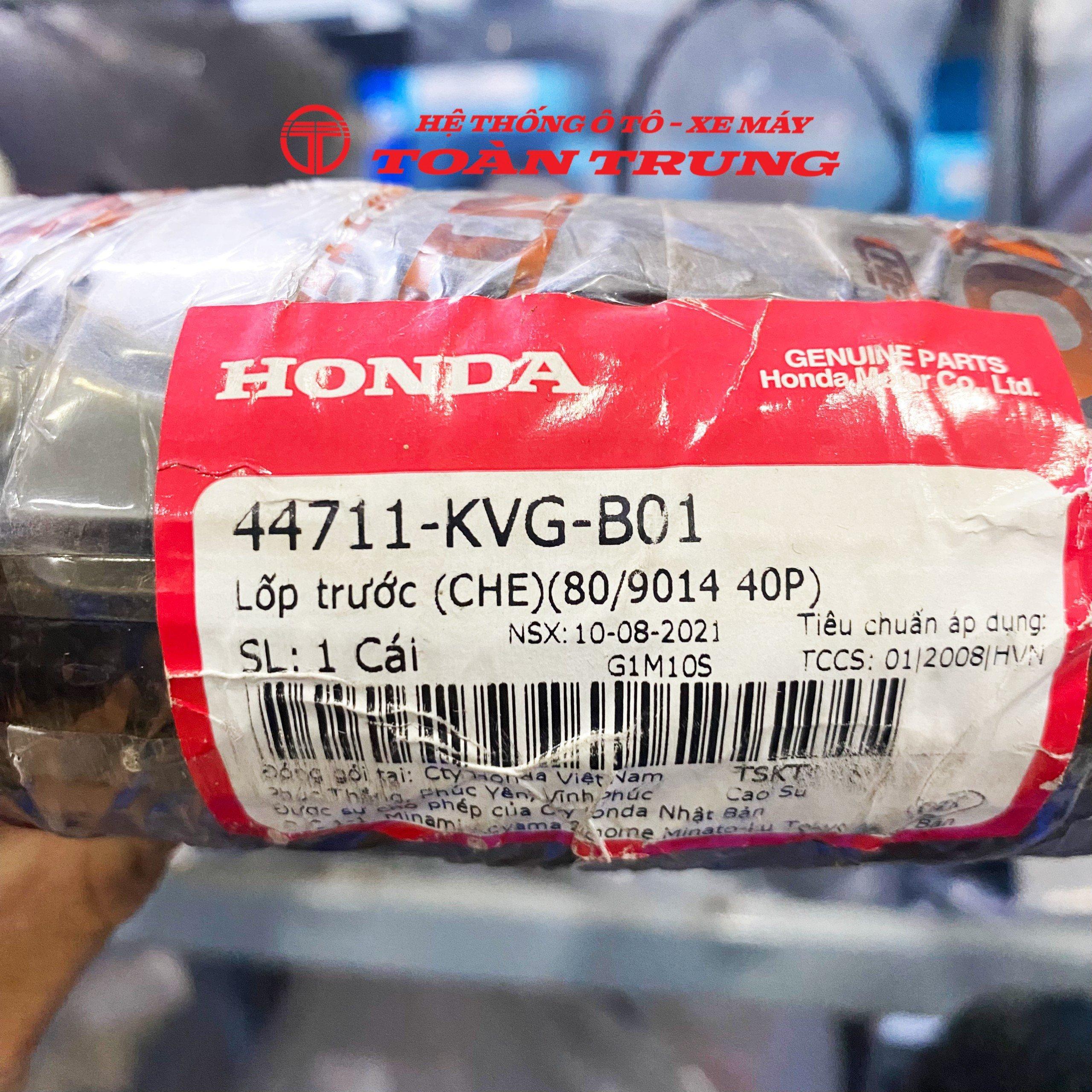 Lốp trước Air Blade 110, Click 110 (CHE) chính hãƞg Honda &quot;44711KVGB01&quot;, lốp sử dụng săm của các xe đời đầu